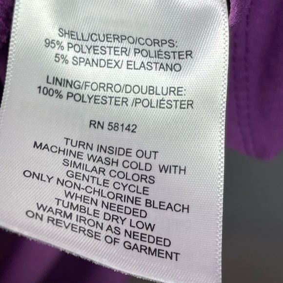 Suite 7 Plus Size Purple Dress with Gold Buttons - 22W NWT - Picture 10 of 12